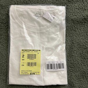 J Crew Vintage T-shirt, Size XS, White, NWT